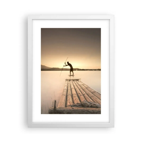Póster en marco blanco - Antes del descanso - 30x40 cm