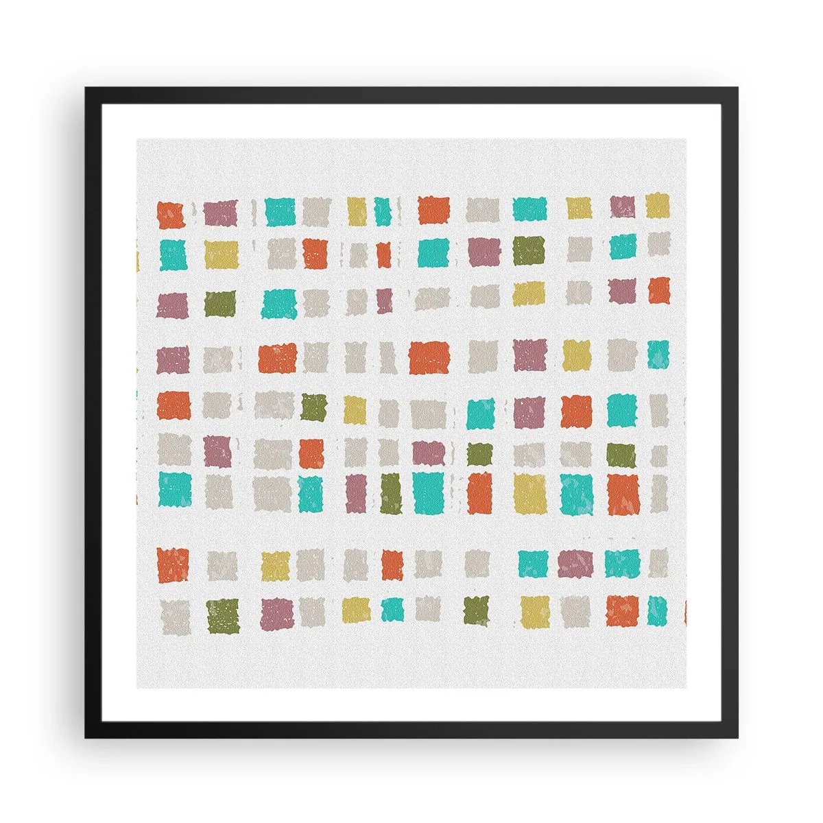 Póster en marco negro - Juego desconocido - 60x60 cm