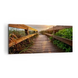 Cuadro sobre lienzo - Impresión de Imagen - Y directamente a la orilla - 100x40 cm