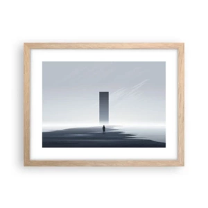 Póster en marco roble claro - ¿Oportunidad o amenaza? - 40x30 cm