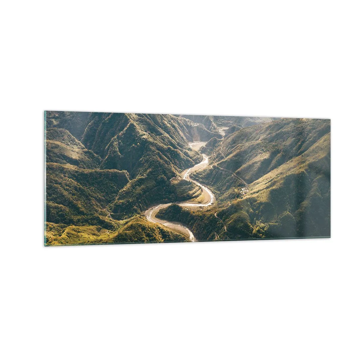 Cuadro sobre vidrio - Impresiones sobre Vidrio - Directamente desde el corazón de las montañas - 100x40 cm