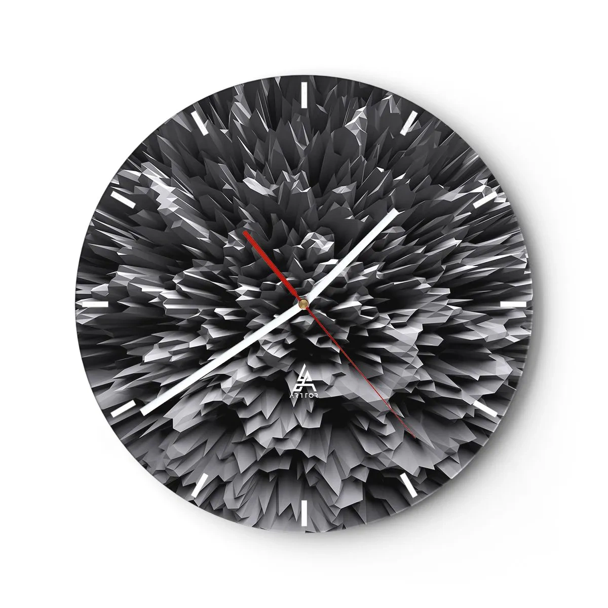 Reloj de pared - Reloj de vidrio - No puede ser más afilado - 40x40 cm