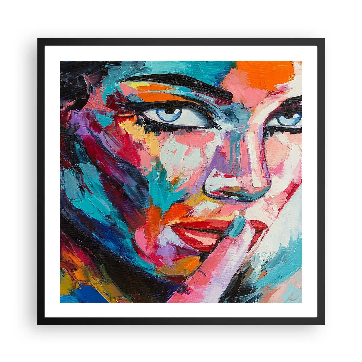 Póster en marco negro - Nuestro primer secreto - 60x60 cm