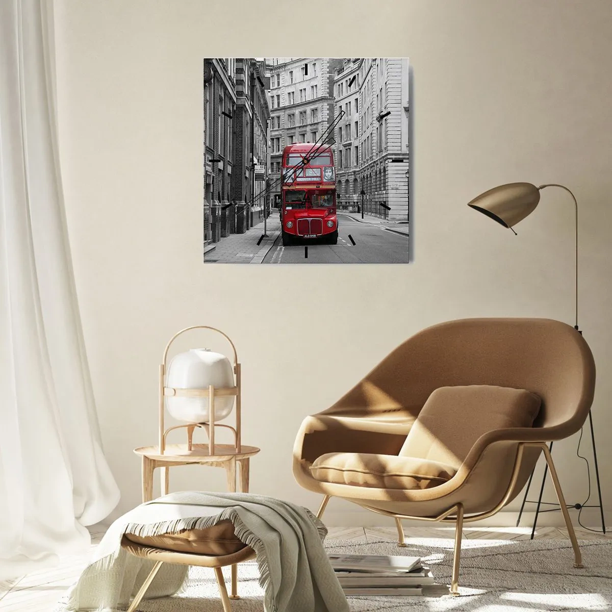 Reloj de pared - Reloj de vidrio - La vida cotidiana no tiene por qué ser gris - 40x40 cm