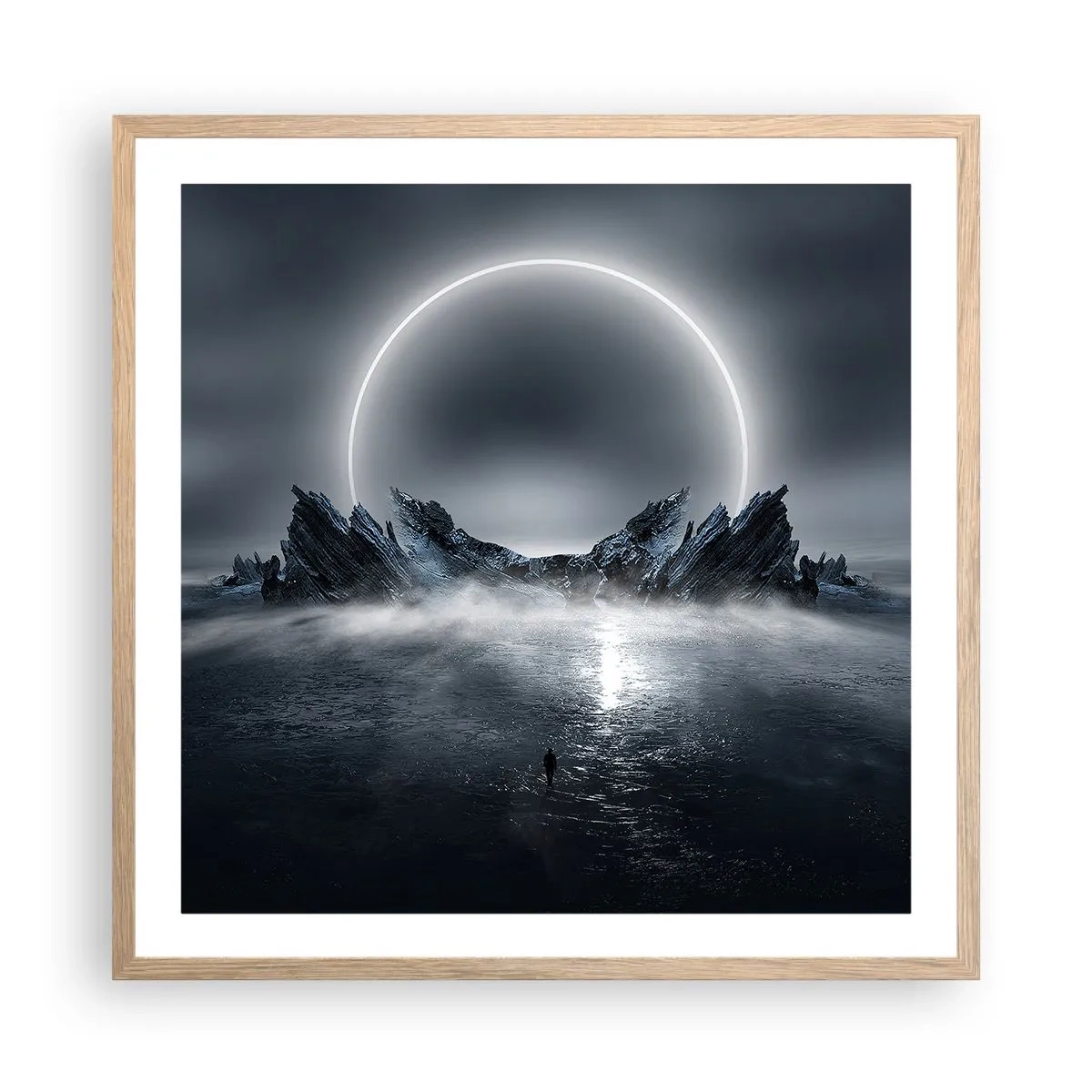 Póster en marco roble claro - El final del cuento - 60x60 cm