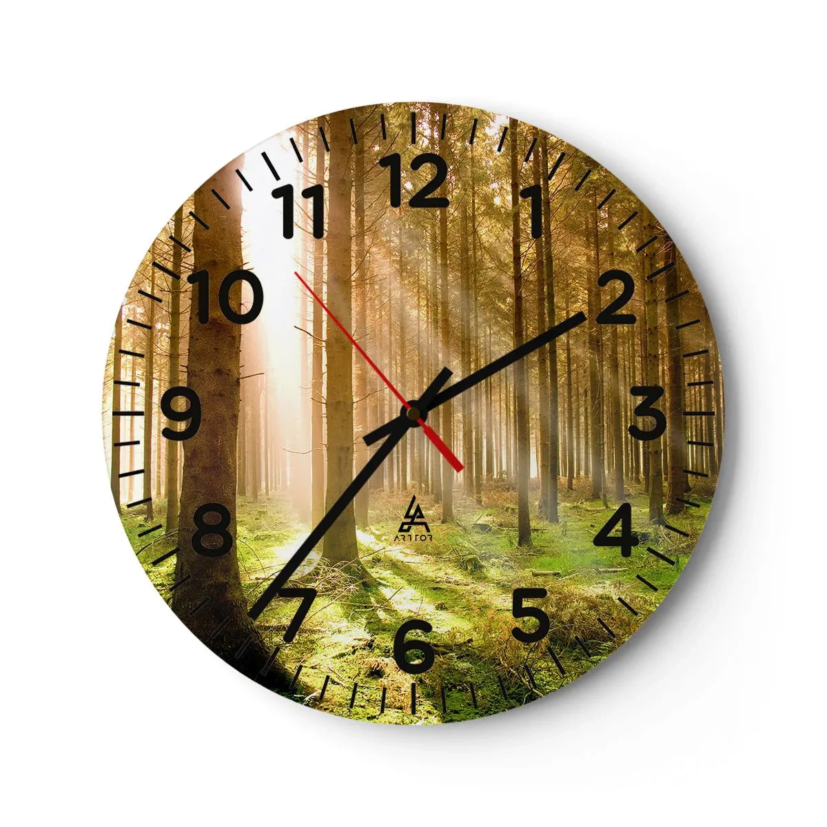 Reloj de pared - Reloj de vidrio - Los elfos se aproximan - 30x30 cm
