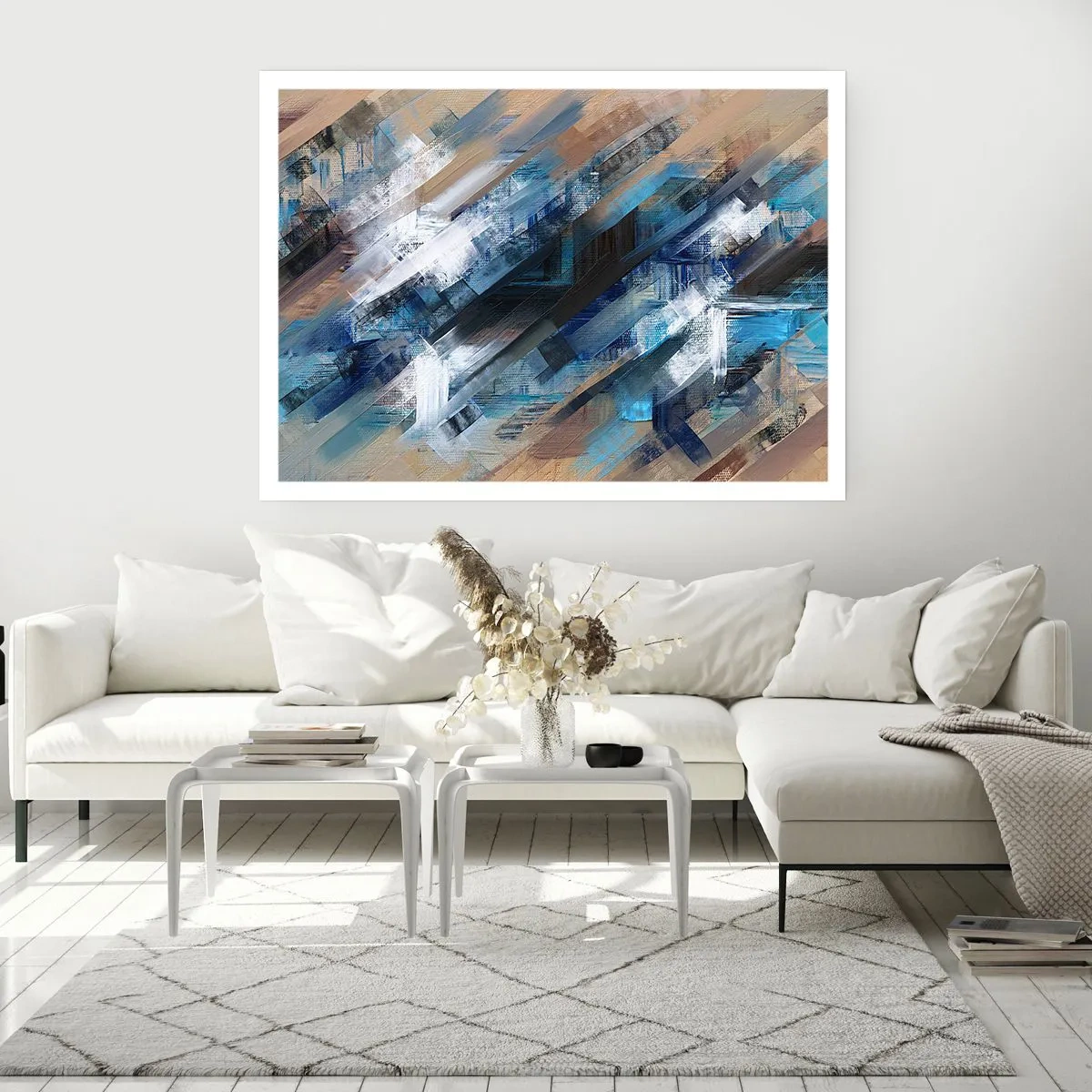 Póster - En una inclinación azul - 40x30 cm