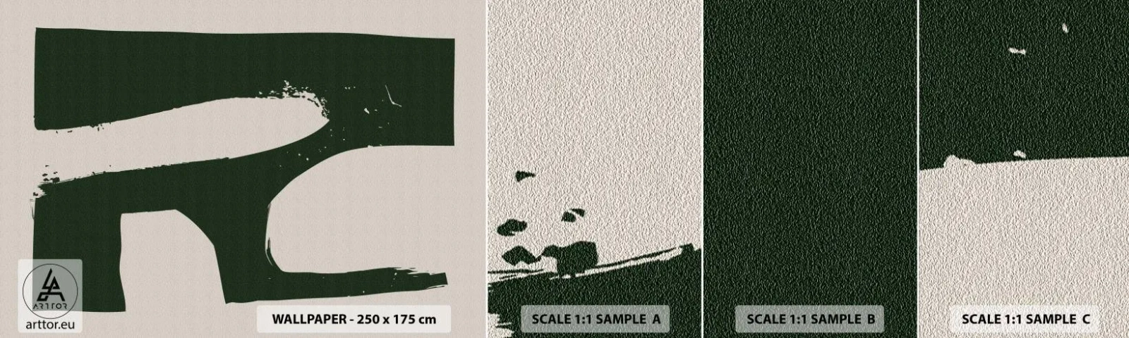 Muestra de fotomural autoadhesivo Deluxe Sticker - Bahías de blanco - bohemia, Minimalismo, Forma - 100x30 cm