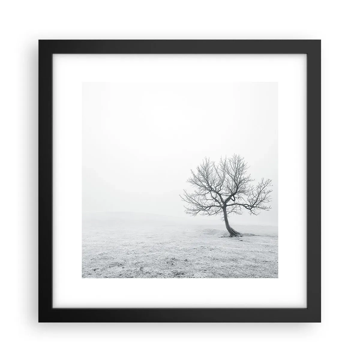 Póster en marco negro - Contra la nada - 30x30 cm