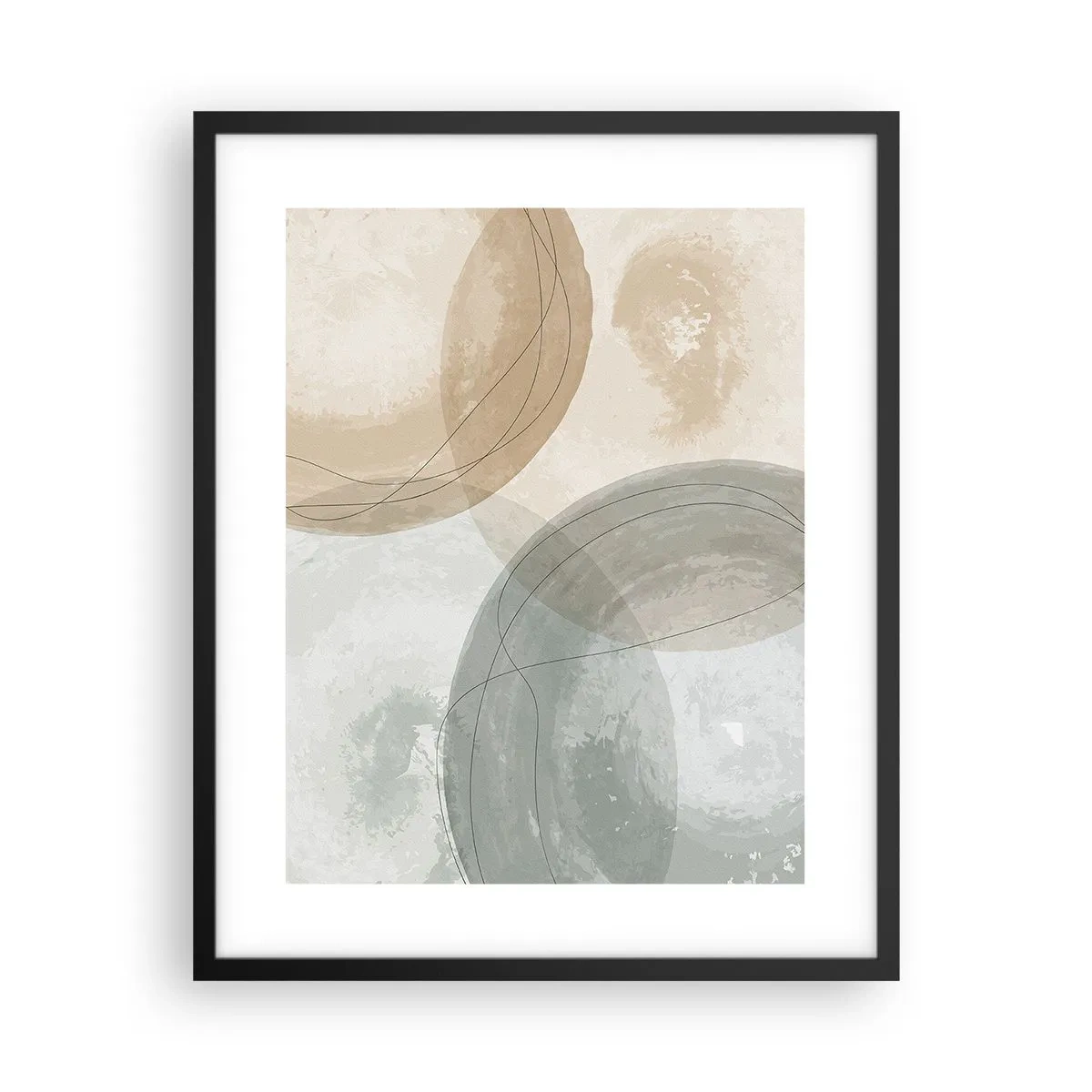 Póster en marco negro - Mundos que se entrecruzan - 40x50 cm