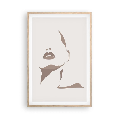 Póster en marco roble claro - Creación a partir de la luz y la sombra - 61x91 cm
