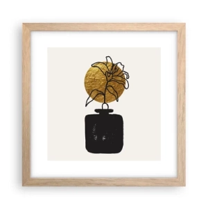 Póster en marco roble claro - Belleza en equilibrio - 30x30 cm