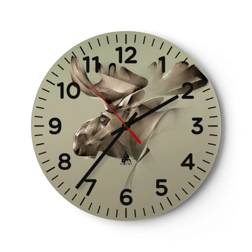 Reloj de pared - Reloj de vidrio - El suave poder de la paz - 40x40 cm