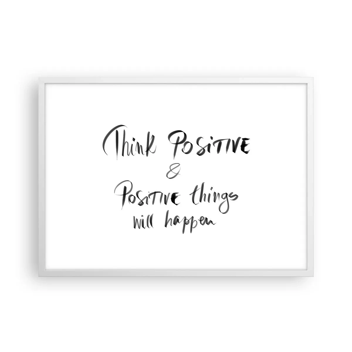 Póster en marco blanco - ¿Cómo vivir? - 70x50 cm