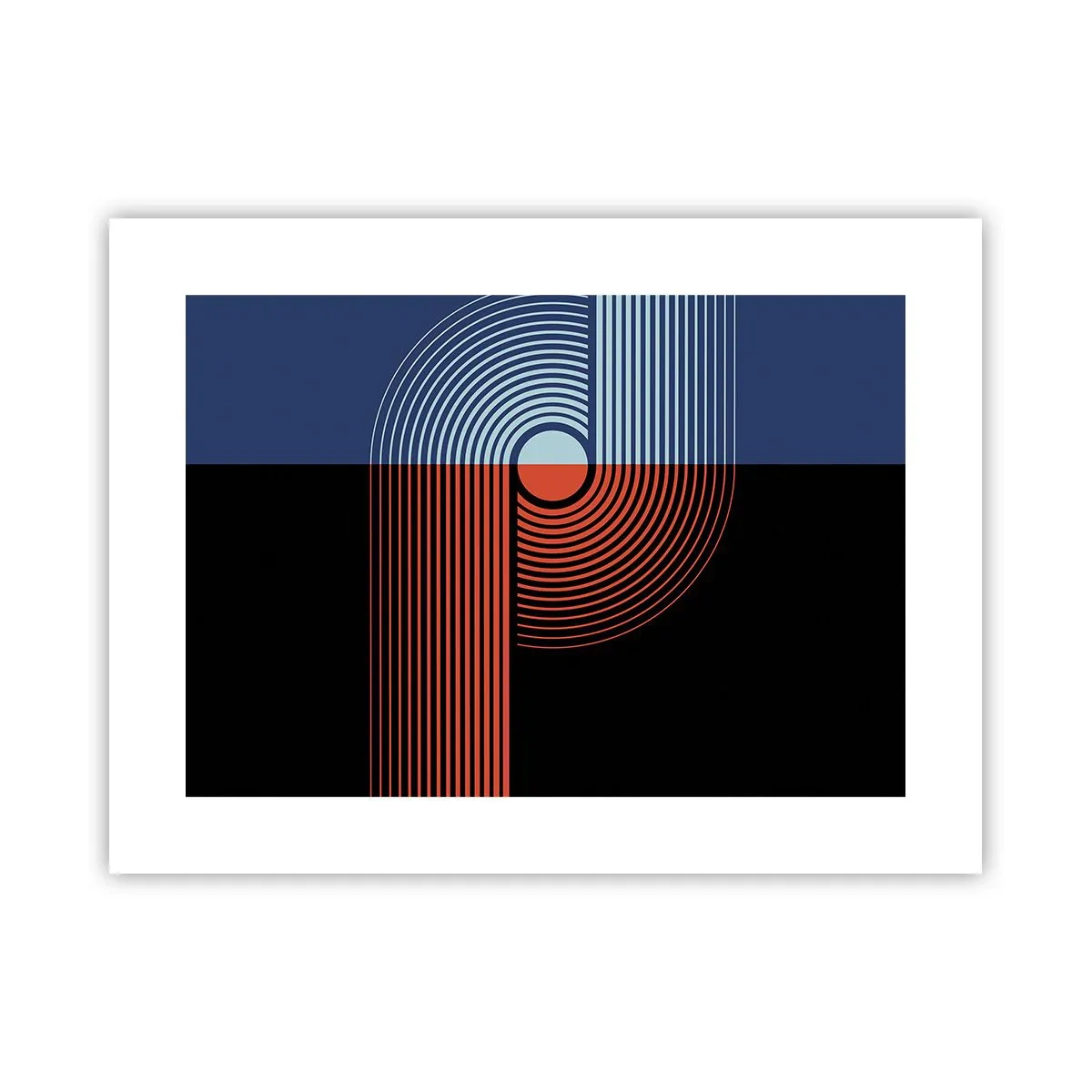 Póster - En un abrazo geométrico - 40x30 cm
