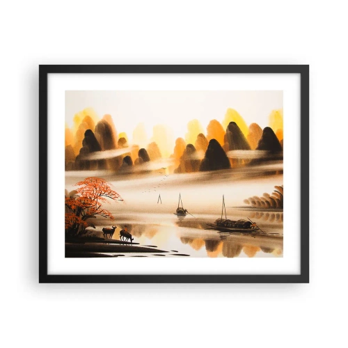 Póster en marco negro - Más allá del Lejano Oriente - 50x40 cm