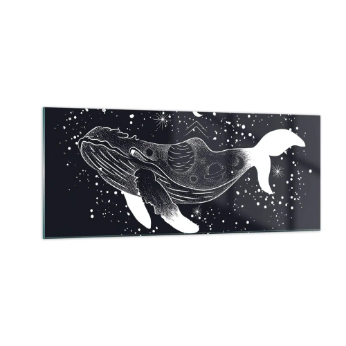 Cuadro sobre vidrio - Impresiones sobre Vidrio - En el océano del universo - 100x40 cm