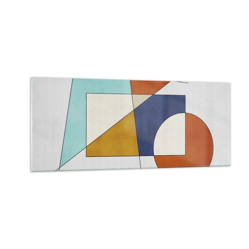 Cuadro sobre vidrio - Impresiones sobre Vidrio - Abstracción: diversión modernista - 100x40 cm