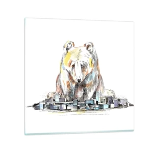 Cuadro sobre vidrio - Impresiones sobre Vidrio - ¿Cómo podéis vivir así? - 40x40 cm