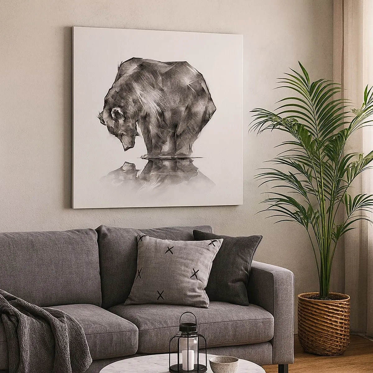 Cuadro sobre lienzo - Impresión de Imagen - Es bueno ver a alguien cercano - 30x30 cm