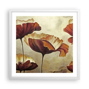 Póster en marco blanco - Prado de prados - 50x50 cm