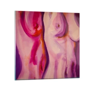 Cuadro sobre vidrio - Impresiones sobre Vidrio - Una oda a la feminidad - 30x30 cm