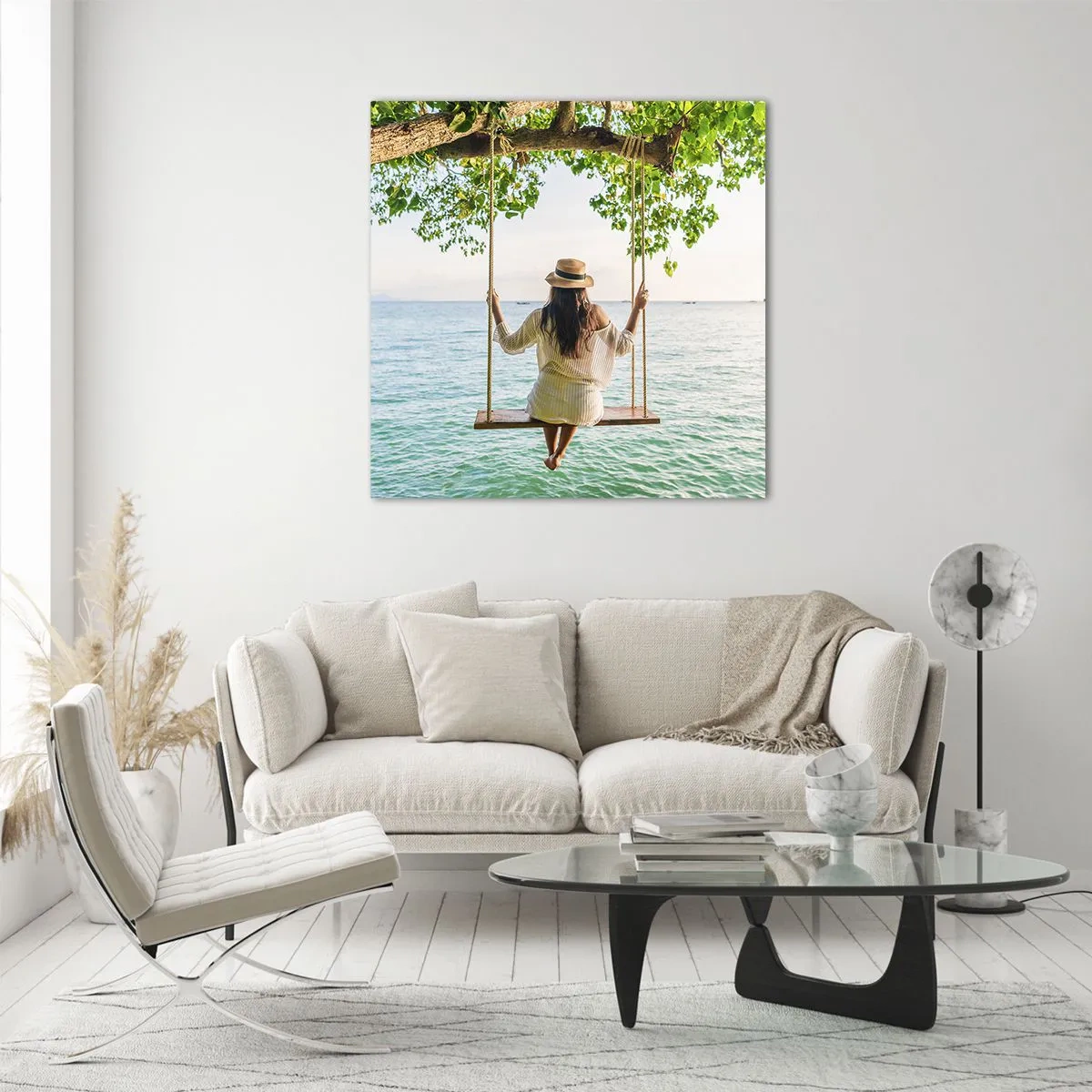 Cuadro sobre vidrio - Impresiones sobre Vidrio - La vida es bella - 50x50 cm