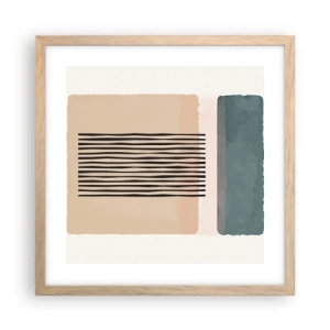 Póster en marco roble claro - Todo en orden - 40x40 cm