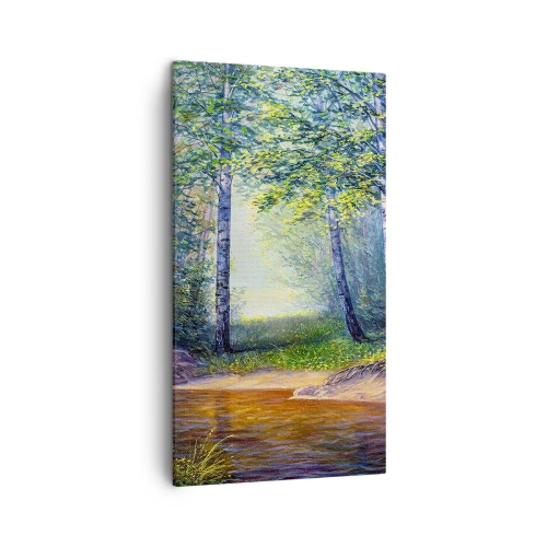 Cuadro sobre lienzo - Impresión de Imagen - Paisaje idílico - 45x80 cm