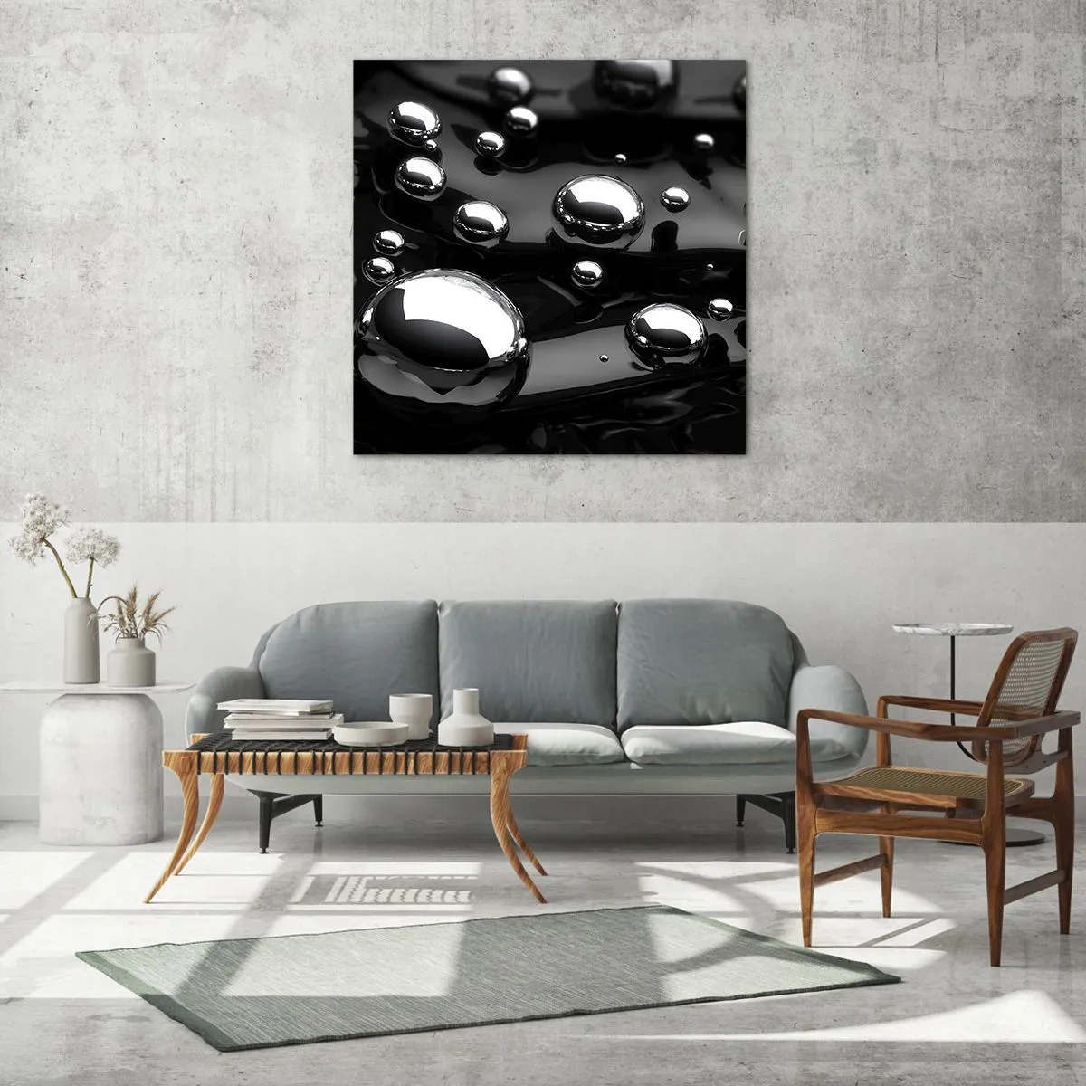 Cuadro sobre vidrio - Impresiones sobre Vidrio - De las negras profundidades - 60x60 cm