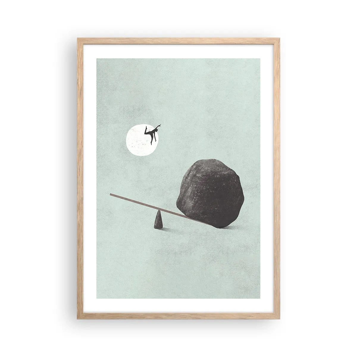 Póster en marco roble claro - Un sueño hecho realidad - 50x70 cm