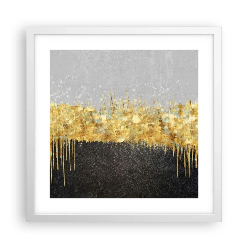 Póster en marco blanco - Hacia arriba y hacia abajo - 40x40 cm