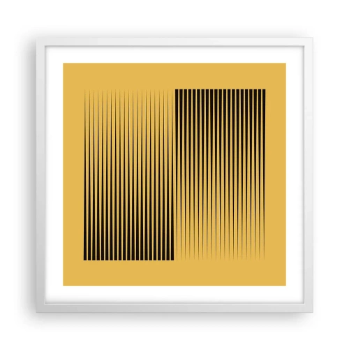 Póster en marco blanco - Cuadrado de opuestos - 50x50 cm