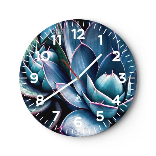 Reloj de pared - Reloj de vidrio - Fuerza vital - 40x40 cm