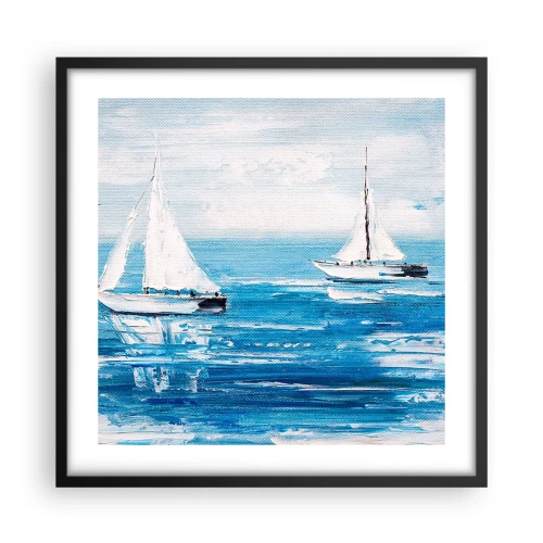 Póster en marco negro - Con un amigo a tu lado - 50x50 cm