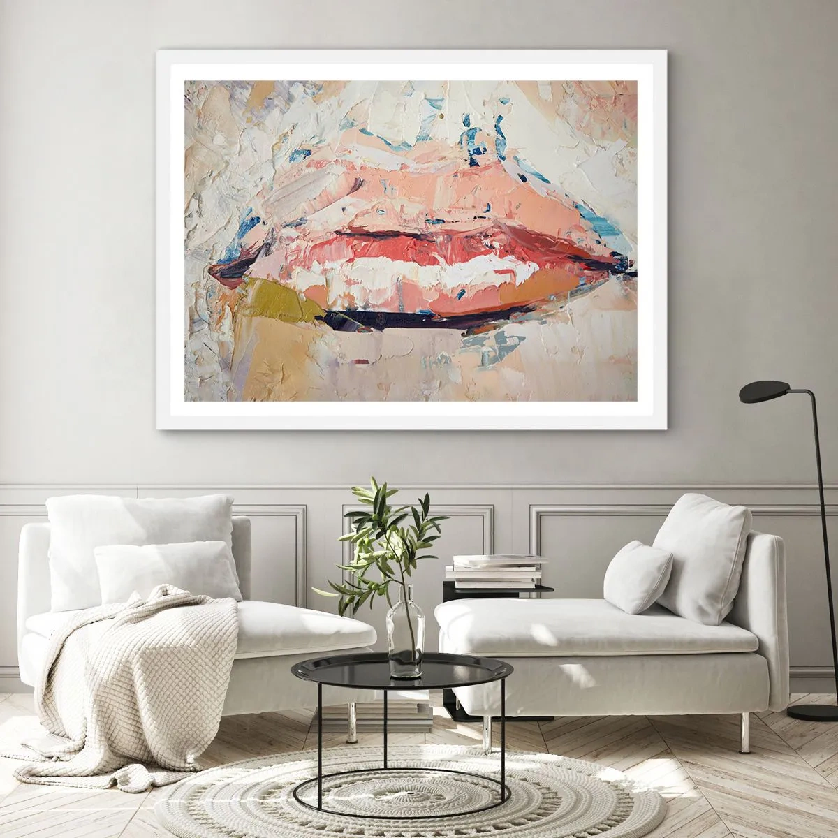 Póster en marco blanco - Despierta los sentidos - 70x50 cm