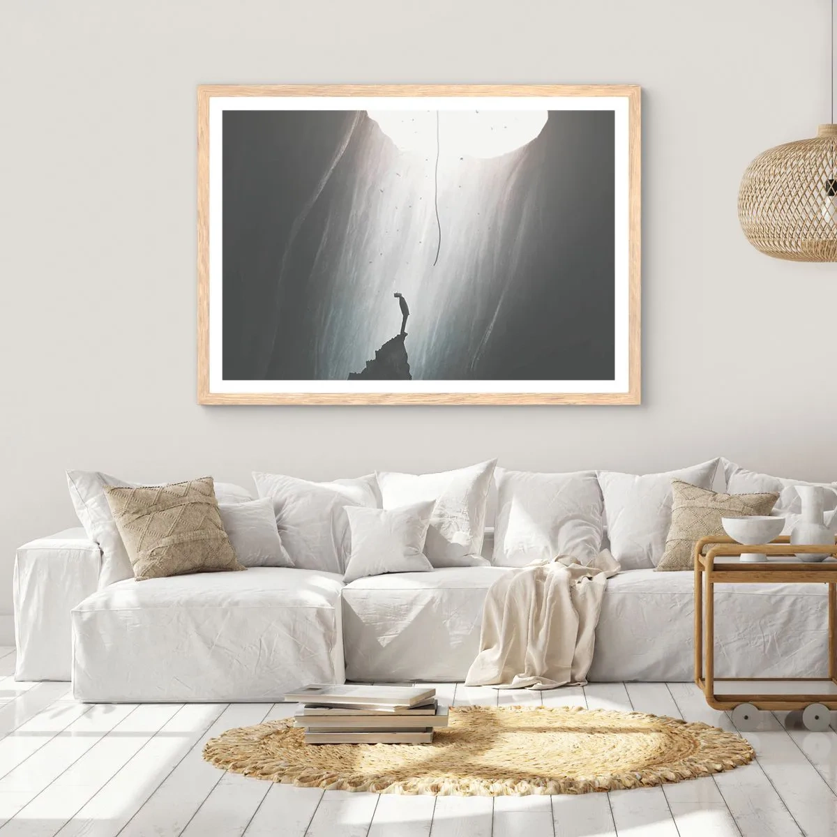 Póster en marco roble claro - Siempre hay una salida - 91x61 cm