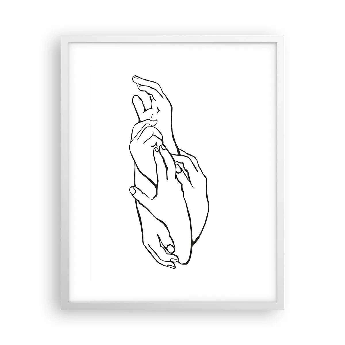 Póster en marco blanco - El tacto - 40x50 cm