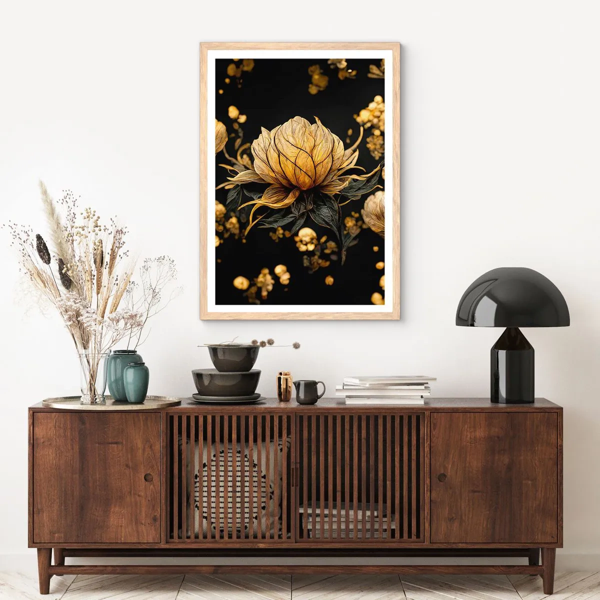 Póster en marco roble claro - Sutil fragilidad - 50x70 cm