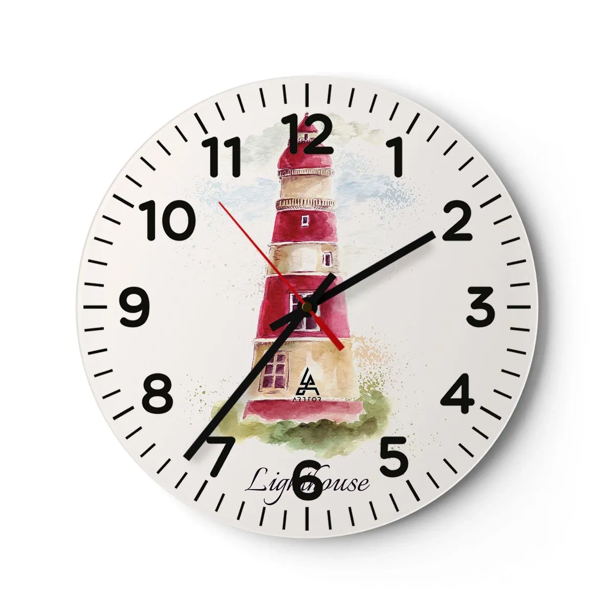 Reloj de pared - Reloj de vidrio - Siempre observando - 30x30 cm