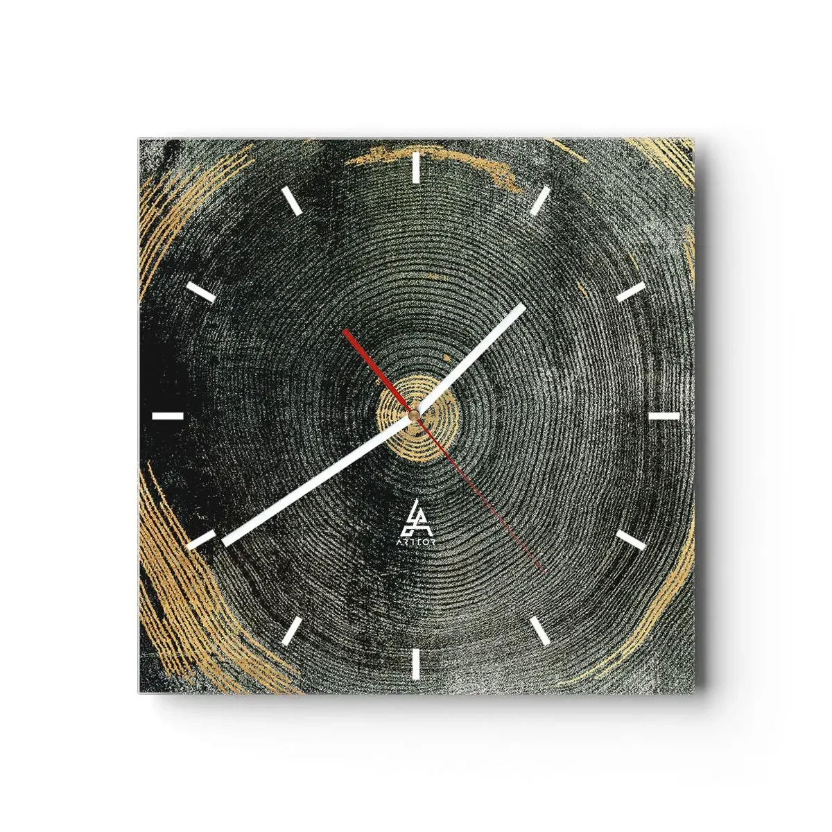 Reloj de pared - Reloj de vidrio - Cambio y perpetuidad - 40x40 cm
