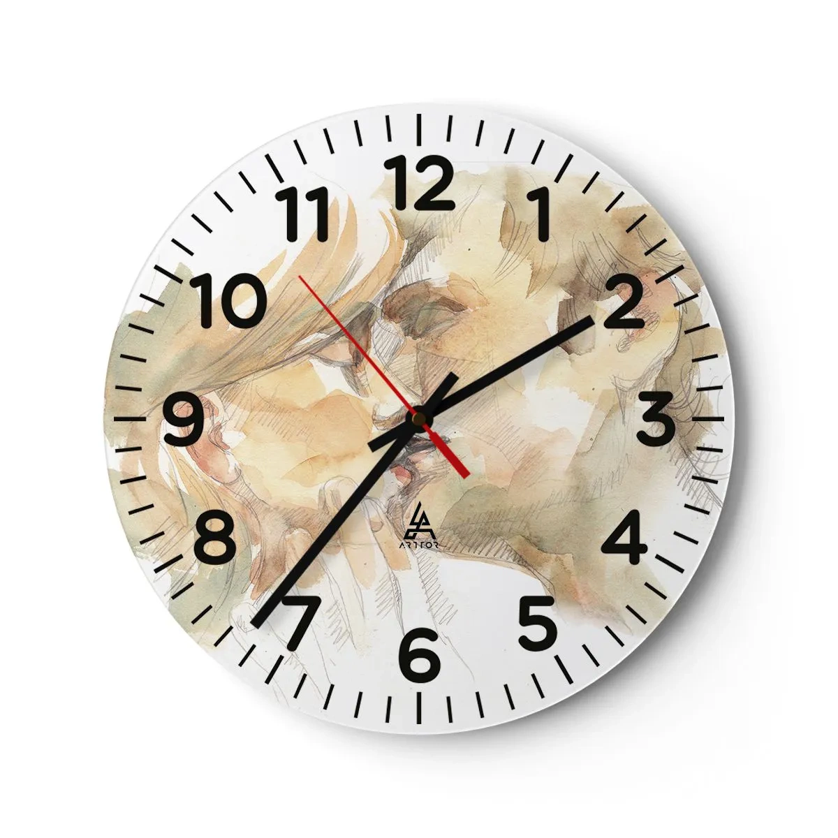Reloj de pared - Reloj de vidrio - ¿La media naranja encontrada? - 30x30 cm