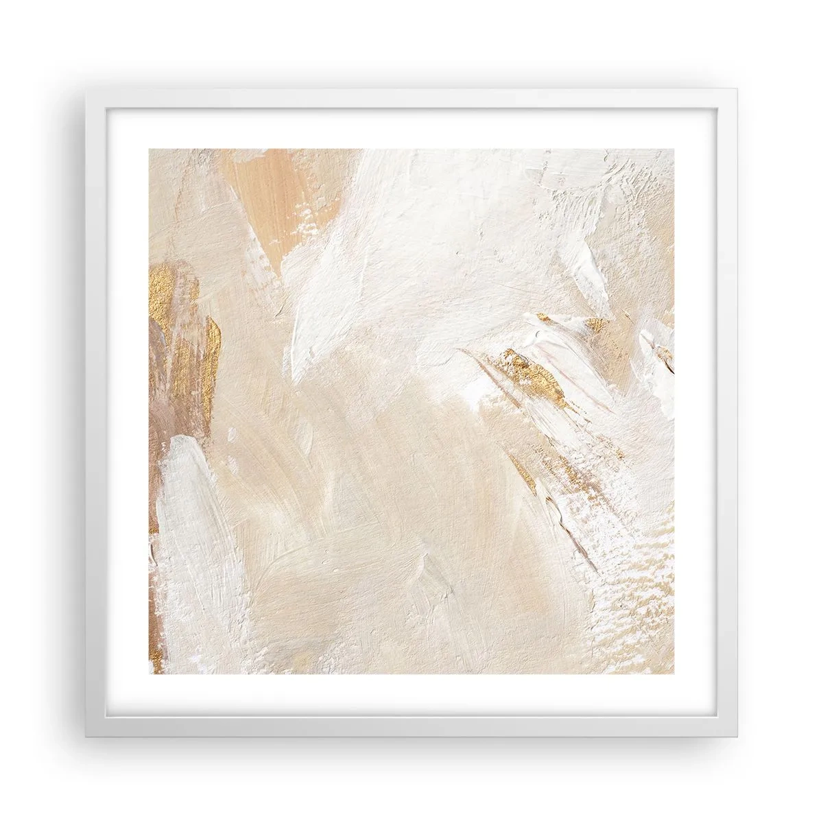 Póster en marco blanco - Composición en pastel - 50x50 cm