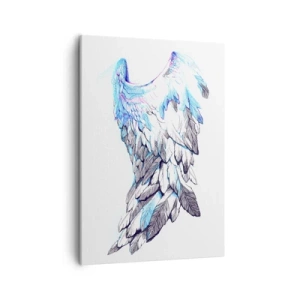 Cuadro sobre lienzo - Impresión de Imagen - Delicadas alas de ángel en tonos pastel. - 50x70cm - Necesito alas - Decoración de pared moderna para salón y dormitorio ARTTOR