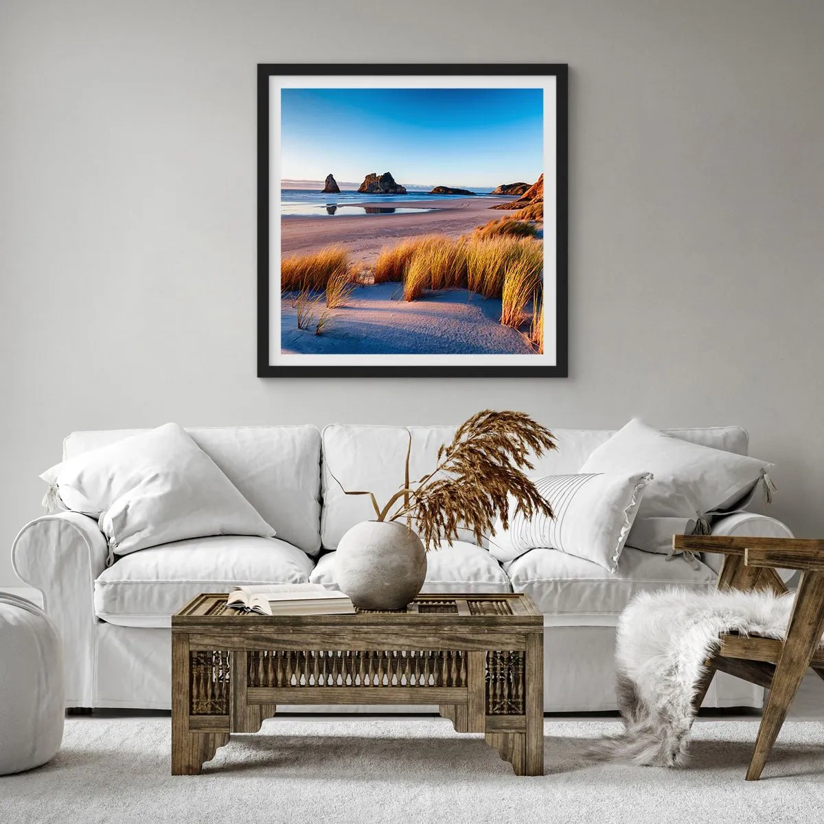 Póster en marco negro - Para buscadores de tranquilidad - 30x30 cm