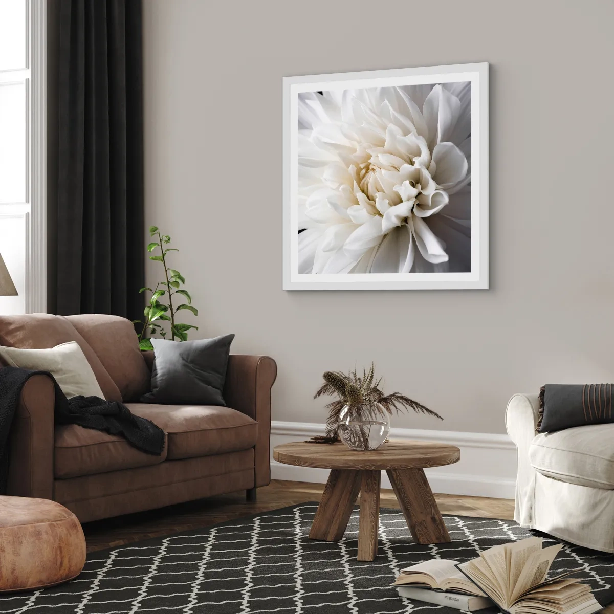 Póster en marco blanco - La novia de la mañana - 60x60 cm