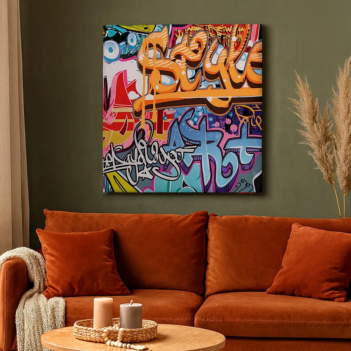 Cuadro sobre lienzo - Impresión de Imagen - Grafiti, el arte urbano - 30x30 cm