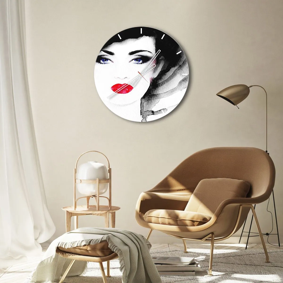 Reloj de pared - Reloj de vidrio - Lenguaje no verbal - 30x30 cm