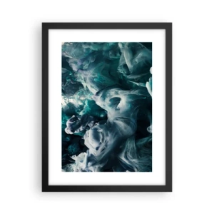 Póster en marco negro - Un movimiento de color - 30x40 cm