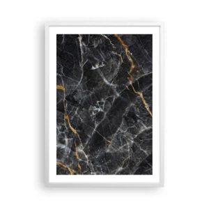 Póster en marco blanco - La vida interior de la piedra - 50x70 cm